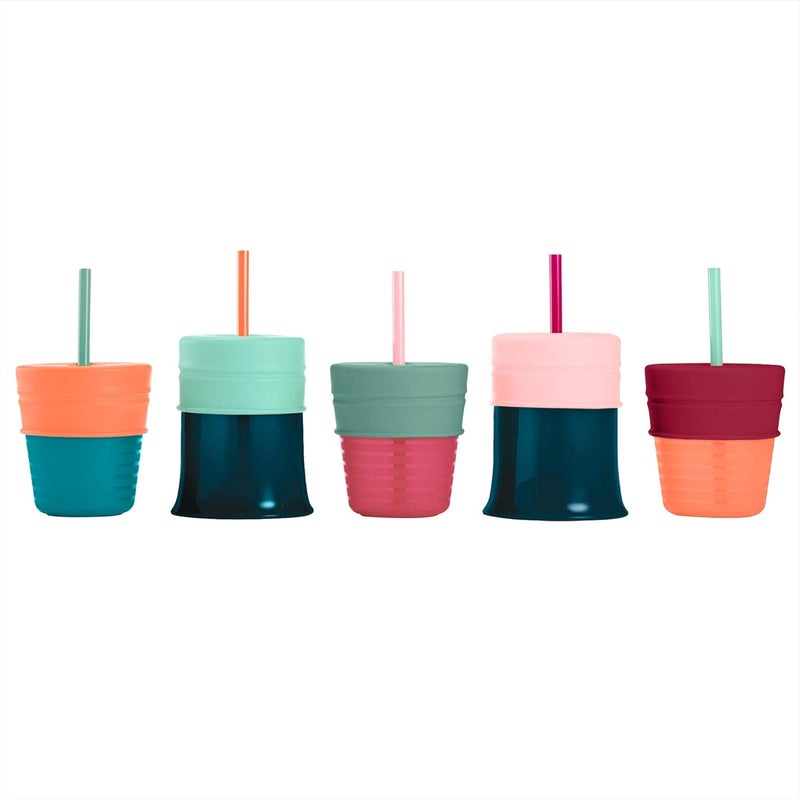 Boon SNUG Straw Lids and Cup, Assorted Colors (Pack of 3), Mint - Image 5