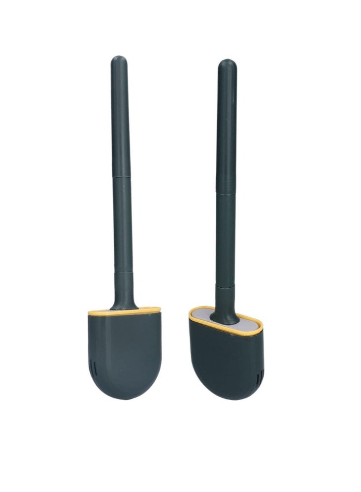 ايدا فرشاة تنظيف المرحاض من السيليكون مع حامل – تصميم صحي ومرن لتنظيف الحمام - Image 4