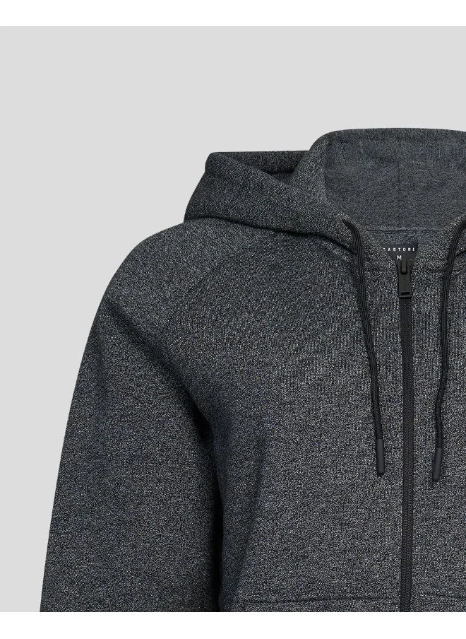 كاستور Women'S Black Marl Zip Through Hoody
