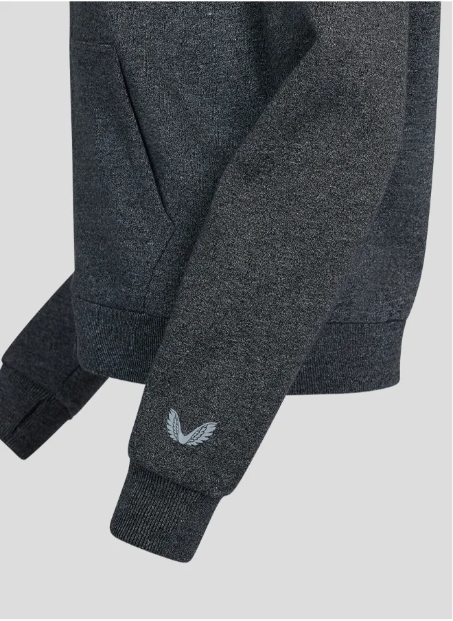 كاستور Women'S Black Marl Zip Through Hoody