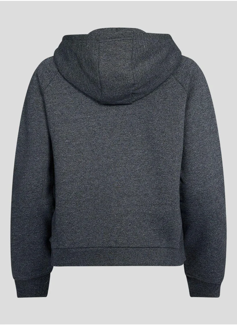 كاستور Women'S Black Marl Zip Through Hoody