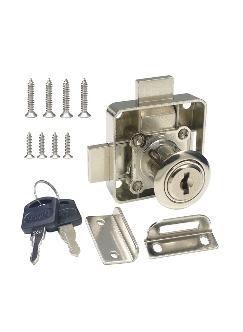 Zikra Double Door Cabinet Lock Cabinet Drawer Lock ​Double Deadbolt Door Lock Drill Diameter 19mm for 15mm-22mm Door Panels, Right Side Door Mount - Image 1