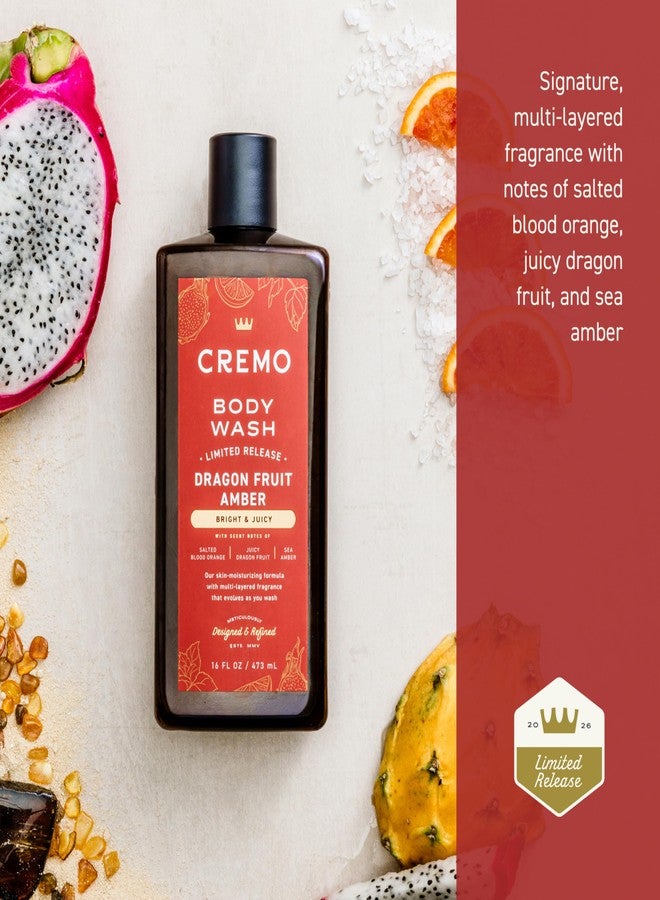 Cremo Rich-Lathering Dragon Fruit Amber Body Wash Men, Notes of Salted Blood Orange, Juicy Dragon Fruit, and Sea Amber, 16 Fl Oz - Image 3