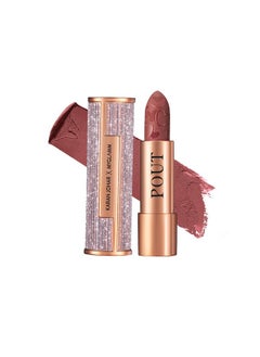 MyGlamm Pout By Karan Johar Intense Matte Plumping Lipstick - Candid Pout (Coffee Brown Shade) | Highly Pigmented, Long Lasting, Lightweight, Creamy Matte Lipstick For Lip Makeup (4G)  - Image 1