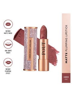 MyGlamm Pout By Karan Johar Intense Matte Plumping Lipstick - Candid Pout (Coffee Brown Shade) | Highly Pigmented, Long Lasting, Lightweight, Creamy Matte Lipstick For Lip Makeup (4G)  - Image 2