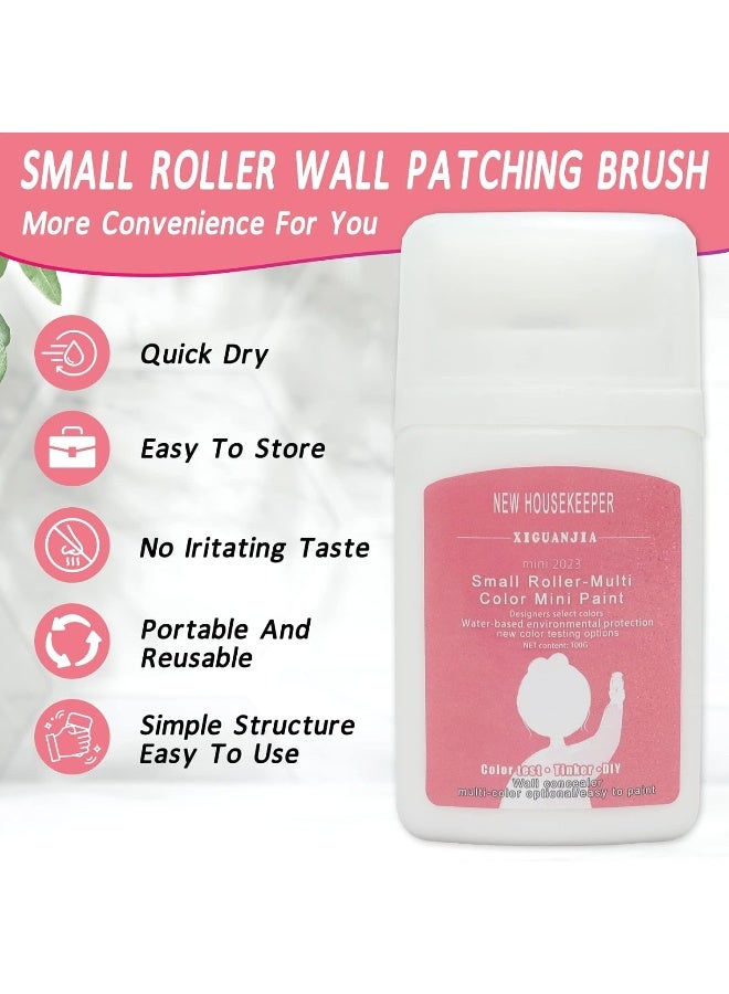 Small Roller Wall Patching Brush, Wall Repair Paste Roller Tool, DIY Renovation Wall Spackle Roller with Latex Paint White 100g  - Image 3