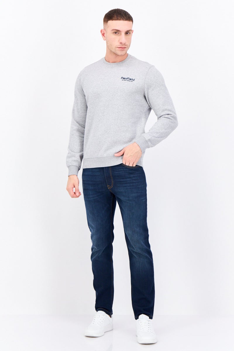 Penfield Men Crew Neck Brand Logo Long Sleeves Sweatshirt, Grey - Image 4