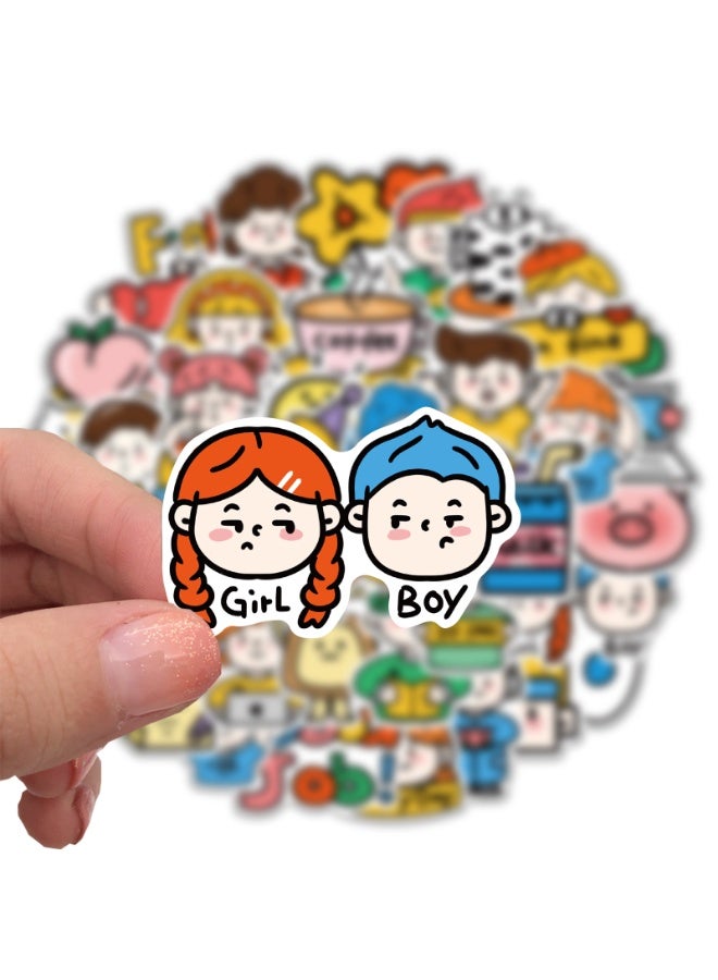 NIBEMINENT 40 Pcs Workers Doodle Deco Kit Waterproof Stickers, High Definition Printing Bright Colors, Suitable for Laptop Skateboard Luggage Water Bottle Guitar DIY - Image 2