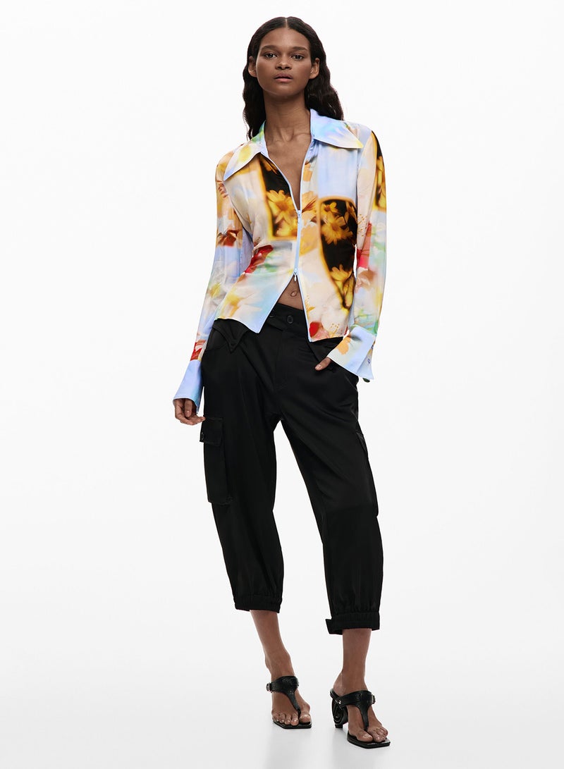 DESIGUAL Fluid-Cut Shirt With Draping At The Waist - Image 2