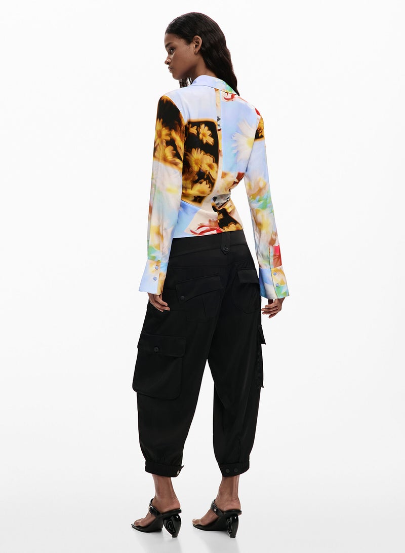 DESIGUAL Fluid-Cut Shirt With Draping At The Waist - Image 4