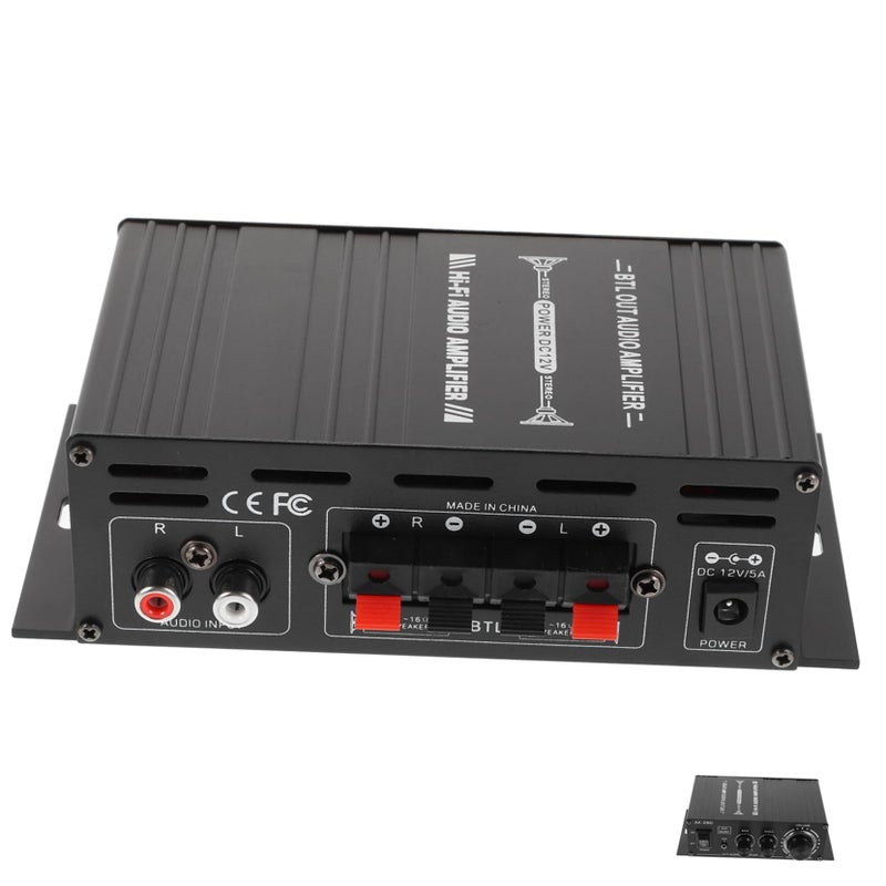 AK 280 Mini Amplifier 12V Compact Car Treble Control Audio For Motorcycle Computer - Image 2