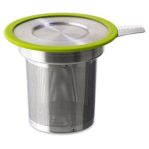 FORLIFE Brew-in-Mug Extra-Fine Tea Infuser with Lid, Lime - Image 2