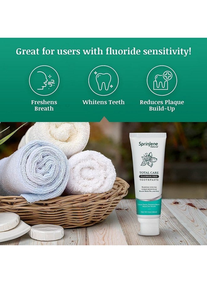 سبرين جين معجون أسنان سبرينجين للعناية الكاملة الطبيعية، خالي من الفلورايد، لأسنان ولثة قوية | معجون أسنان طبيعي لحماية الأسنان من التسوس | عبوة واحدة - Image 4