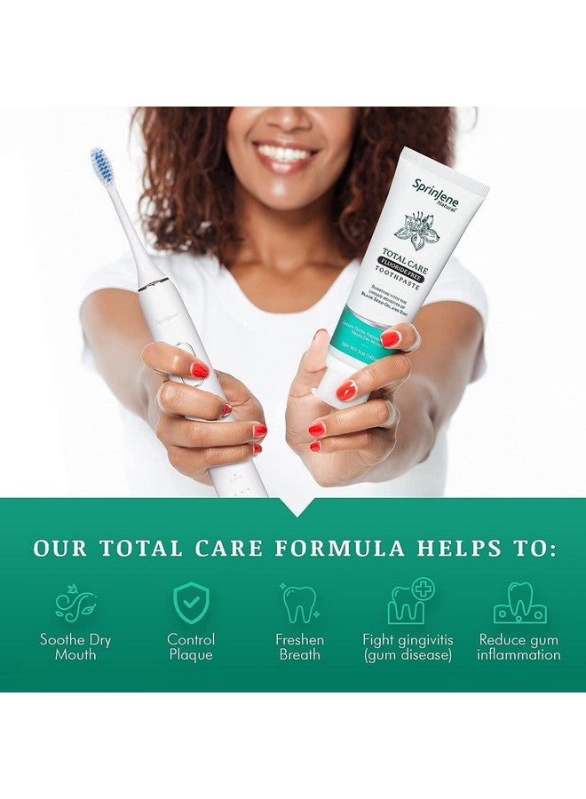 سبرين جين معجون أسنان سبرينجين للعناية الكاملة الطبيعية، خالي من الفلورايد، لأسنان ولثة قوية | معجون أسنان طبيعي لحماية الأسنان من التسوس | عبوة واحدة - Image 2