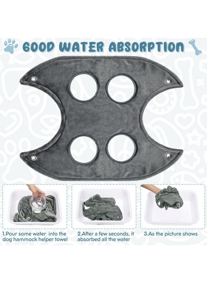 Shappy Dog Grooming Hammock Harness Pet Hammock Helper Towel Dog Restraint Bag Cat Grooming Sling Holder for Nail Trimming Clipping Bathing Washing(Small,Gray) - Image 5