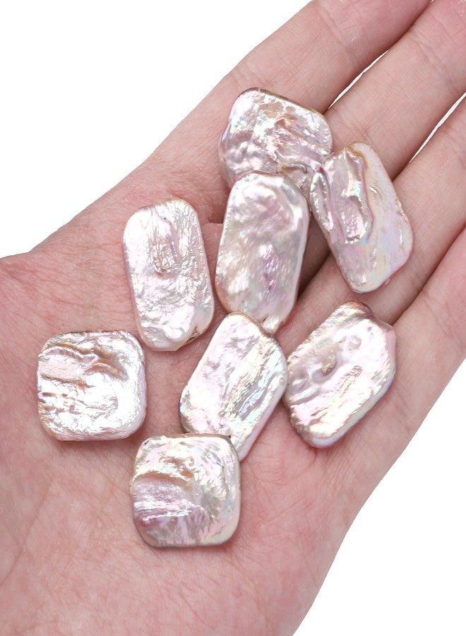 BEADIA Natural Irregular Rectangular Freshwater Pearl Beads 23-27mm 4pcs Baroque Cultured Loose Gemstone Beads for DIY Jewelry Making - Image 3
