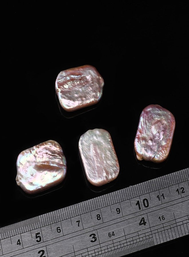 BEADIA Natural Irregular Rectangular Freshwater Pearl Beads 23-27mm 4pcs Baroque Cultured Loose Gemstone Beads for DIY Jewelry Making - Image 5