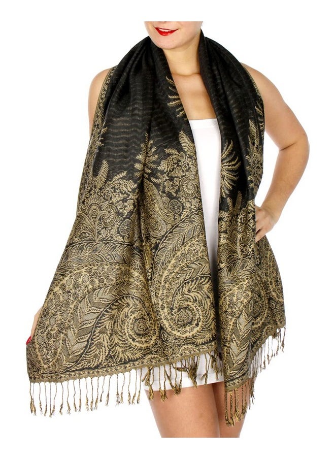 SERENITA - Pashmina Scarf For Women Large Cashmere Feel Big Paisley Rave Shawl Wraps, Soft Scarves Travel Accessories - Image 1
