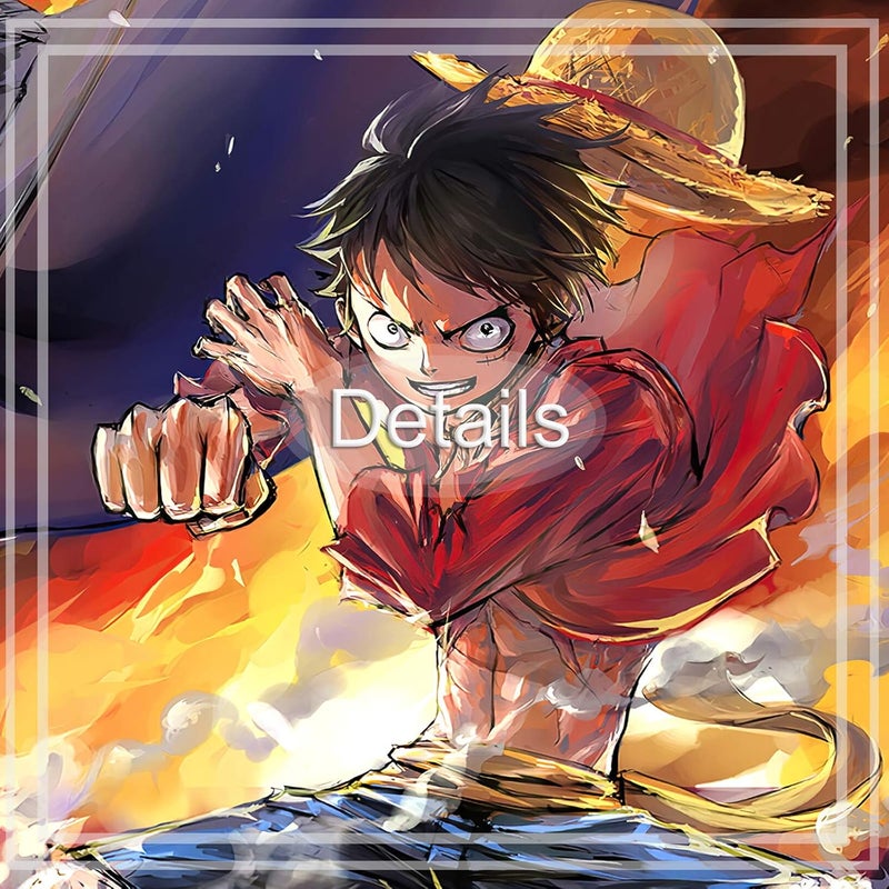 ملصق أنمي ون بيس، قراصنة قبعة القش لوفي إيس سابو الإخوة الثلاثة طباعة على قماش لوحة فنية ديكور حائط لغرفة المعيشة هدية للصبي (مع إطار، Q-One piece 1) - Image 3