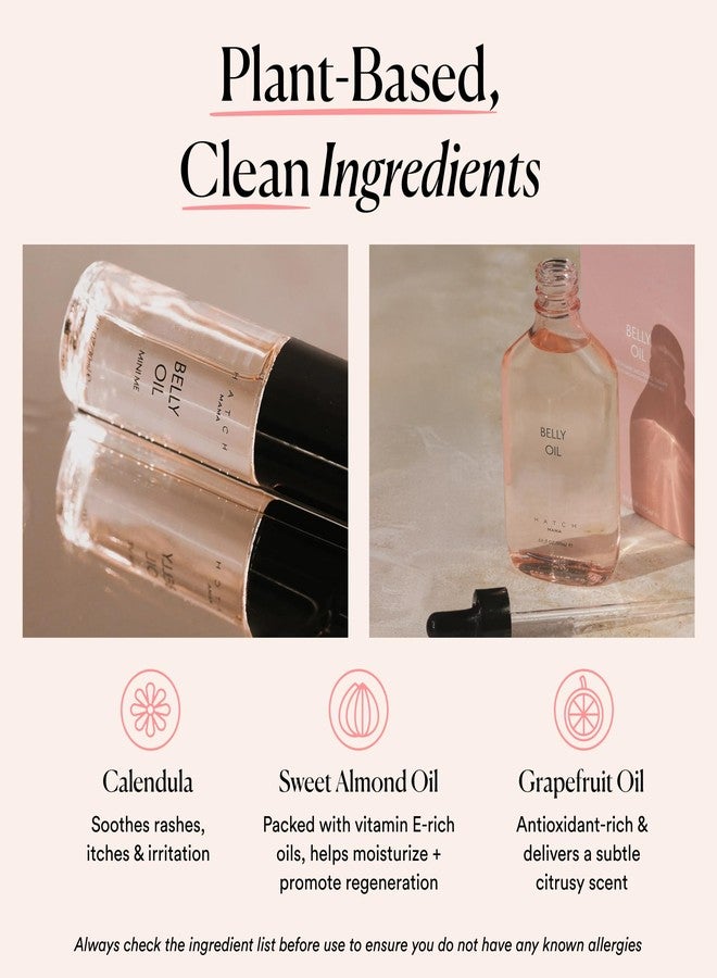 هاتش زيت هاتش للبطن، عناية بالبشرة أثناء الحمل وبعد الولادة، يعالج علامات التمدد، سريع الجفاف للجسم بالكامل، ويهدئ التهيج، بالإضافة إلى كونه نباتيًا ونظيفًا وخاليًا من المكونات النباتية، 1 أونصة سائلة - Image 3