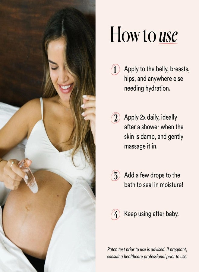 هاتش زيت هاتش للبطن، عناية بالبشرة أثناء الحمل وبعد الولادة، يعالج علامات التمدد، سريع الجفاف للجسم بالكامل، ويهدئ التهيج، بالإضافة إلى كونه نباتيًا ونظيفًا وخاليًا من المكونات النباتية، 1 أونصة سائلة - Image 4
