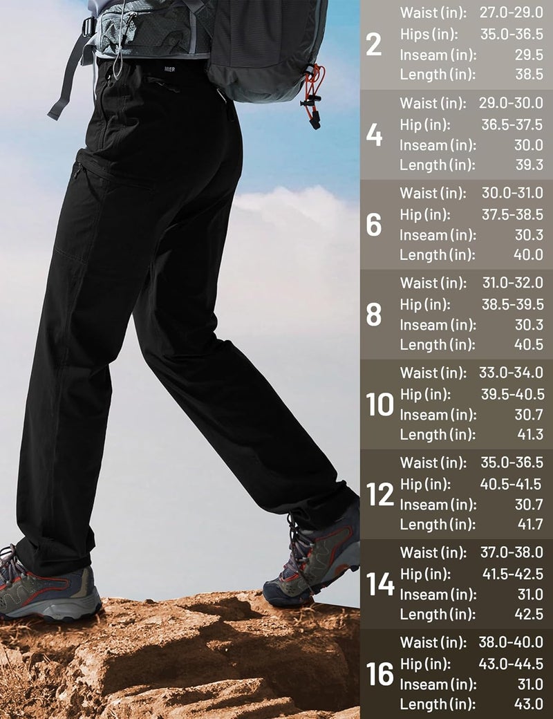 MIER Women's Quick Dry Cargo Pants Lightweight Tactical Hiking Pants with 6 Pockets, Stretchy and Water-Resistant - Image 5