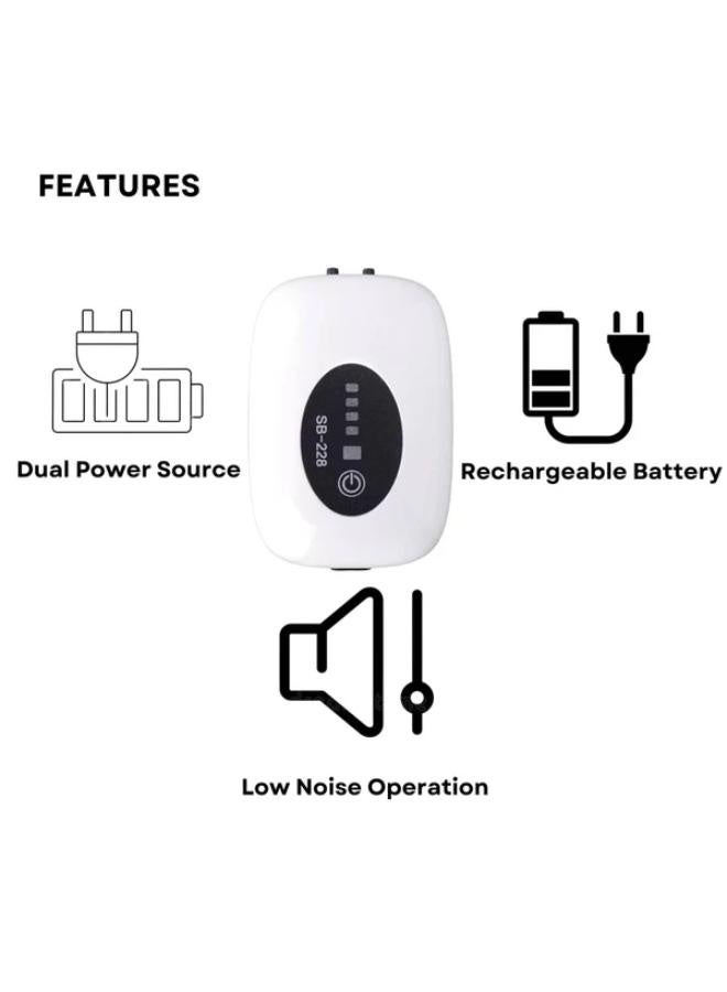 سوبو مضخة هواء صغيرة قابلة لإعادة الشحن SOBO SB-228 (4800 مللي أمبير، تيار متردد/تيار مستمر) - Image 5