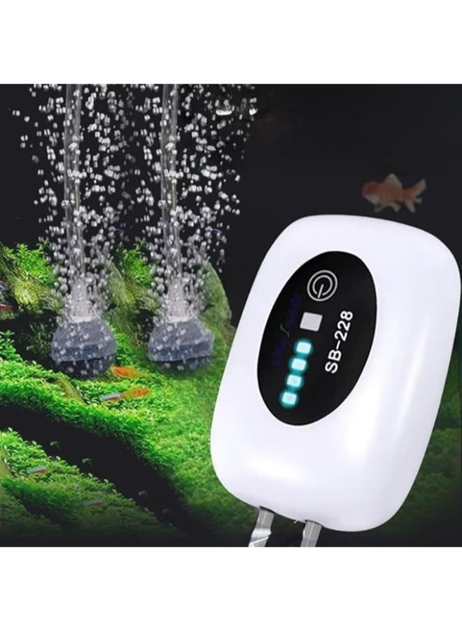 سوبو مضخة هواء صغيرة قابلة لإعادة الشحن SOBO SB-228 (4800 مللي أمبير، تيار متردد/تيار مستمر) - Image 1
