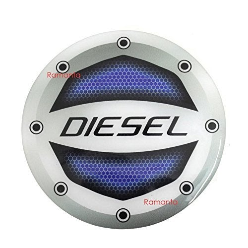 Ramanta® Reflective Blue Diesel Decal/Sticker for Car Fuel Lid Compatible for Swift Dzire (Sticker Size: 10cm X 10cm) (Pack of 1) - Image 2