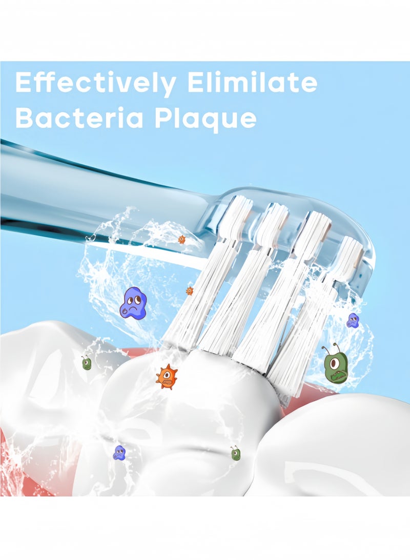 جيموي فرشاة أسنان كهربائية للأطفال من 1 إلى 5 سنوات فرشاة أسنان سونيك بيبي مع فرشاة إضاءة LED IPX7 مقاوم للماء ومؤقت ذكي - Image 5