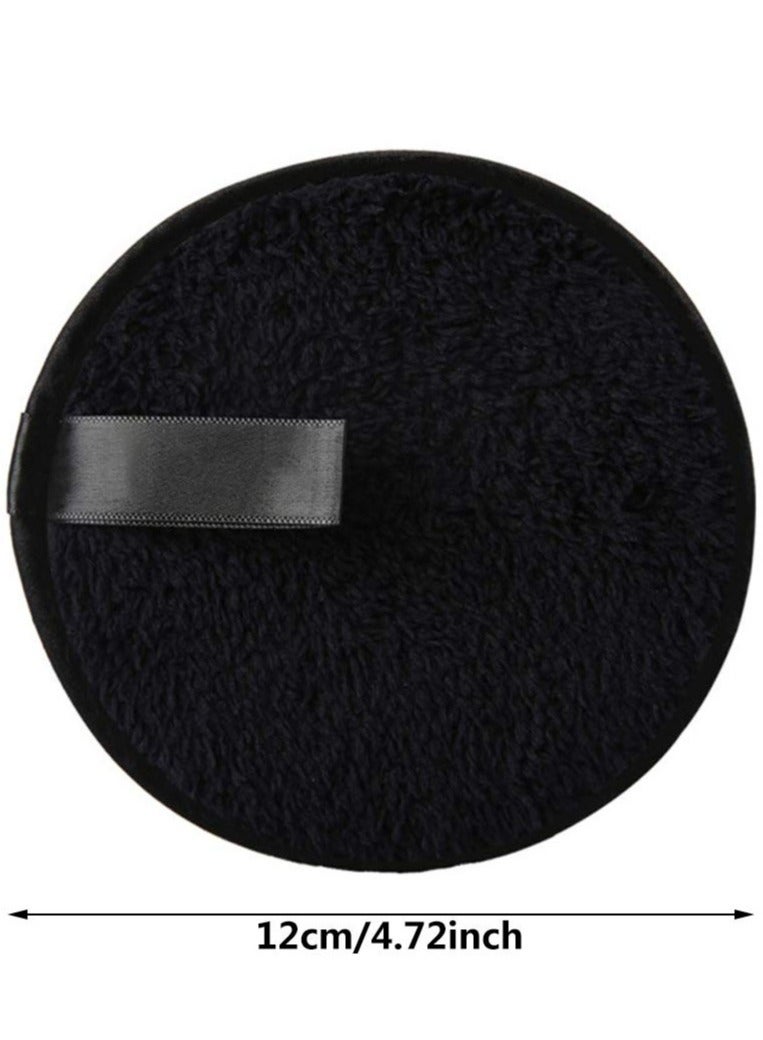 Excefore Reusable Makeup Remover Pads 4.5 In Dia, 6 Pieces Round Pad For Heavy Makeup And Mask, Washable Makeup Removal Cotton Cloth, Microfiber Wipes For Mascara, Eye Shadow, Foundation, Facial Cleansing - Image 4