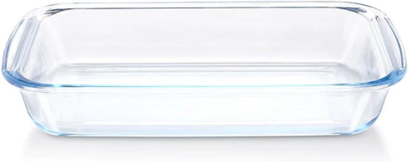 بوروسيل Borosil Rectangular Baking Dish 2.2 Liter - Borosilicate Oven Proof Cookware clear 2.2Liters - Image 1