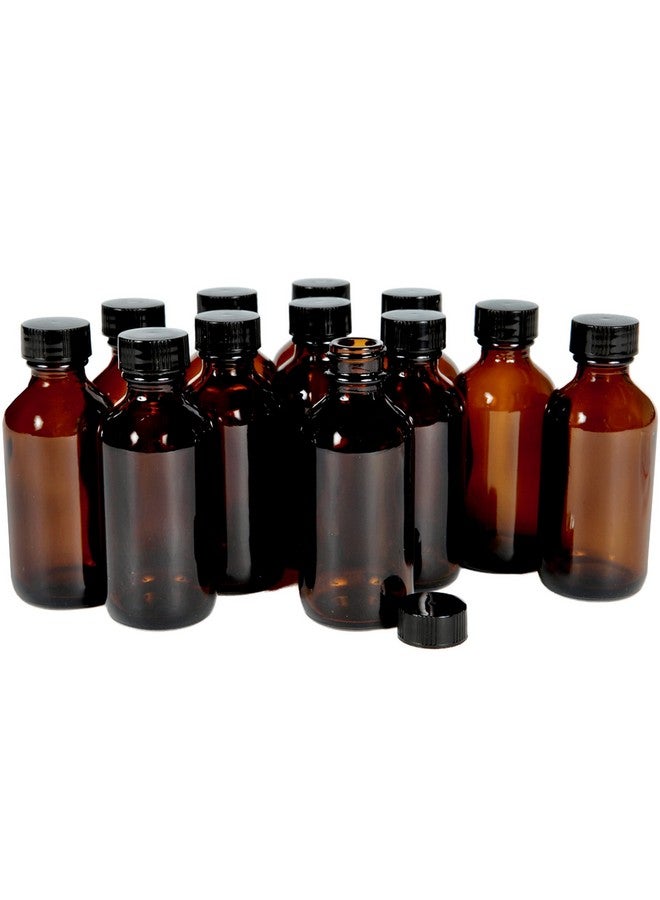 Vivaplex , 12, Amber, 2 Oz Glass Bottles, With Lids - Image 1