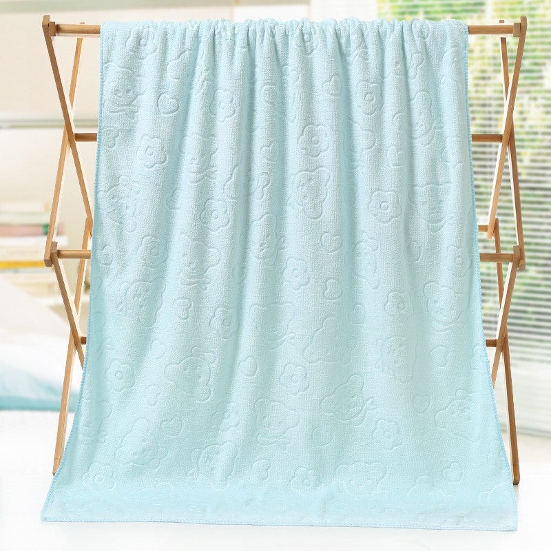 general Kids Microfiber Bath Towel, Cartoon Rabbit Print Beach Towel for Children Swimming and Shower - Image 1