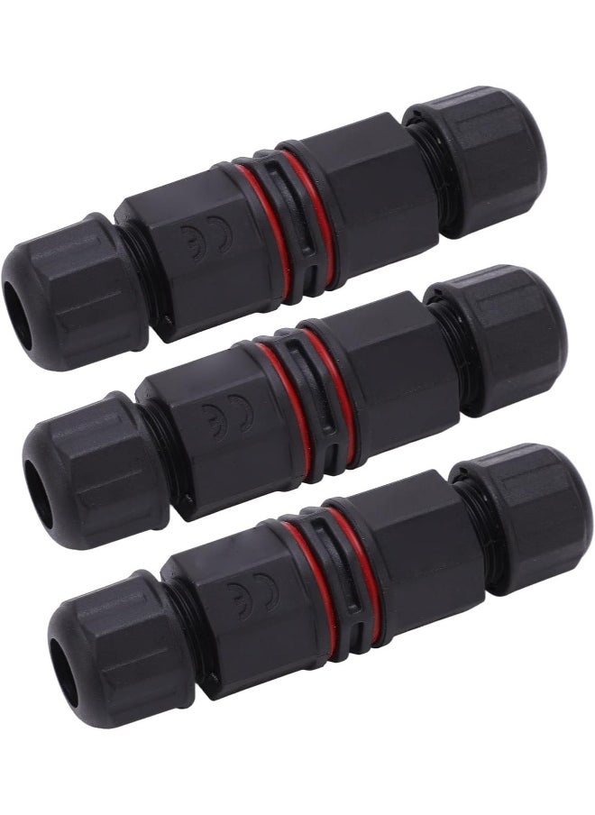 melfi Melfi Outdoor IP68 Waterproof Connector - 250V 16A Cable Wire for Gland Sleeve, Garden, Construction, and Plant Use | Fire Retardant, Suitable for 6-12mm Wire Diameter (IP68-4PIN, 3PCS)  - Image 1