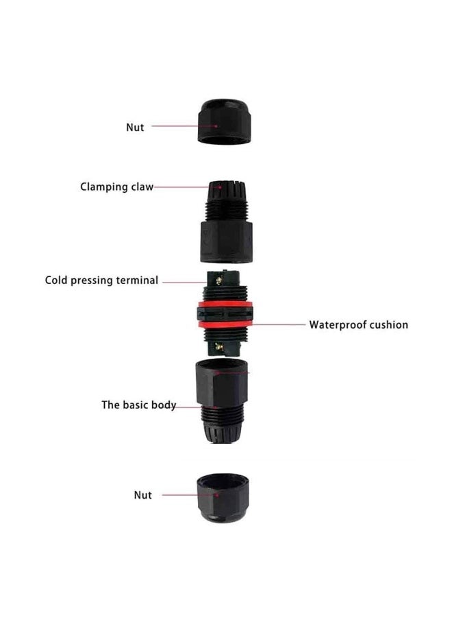 melfi Melfi Outdoor IP68 Waterproof Connector - 250V 16A Cable Wire for Gland Sleeve, Garden, Construction, and Plant Use | Fire Retardant, Suitable for 6-12mm Wire Diameter (IP68-4PIN, 3PCS)  - Image 3