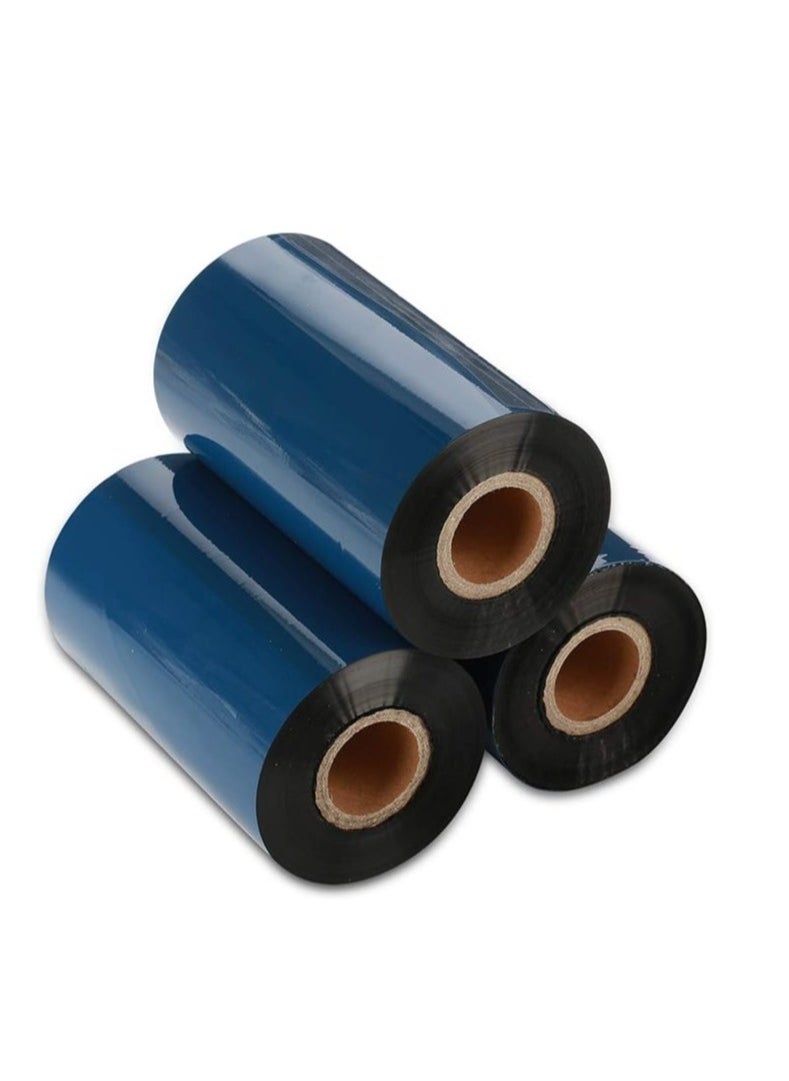 Terabyte - Thermal Transfer Ribbon -1ROLL 4.33" x 984'/110mm x 300m Black Wax Resin Ribbons 1" Core Ink Out (Pack of 2) - Image 1