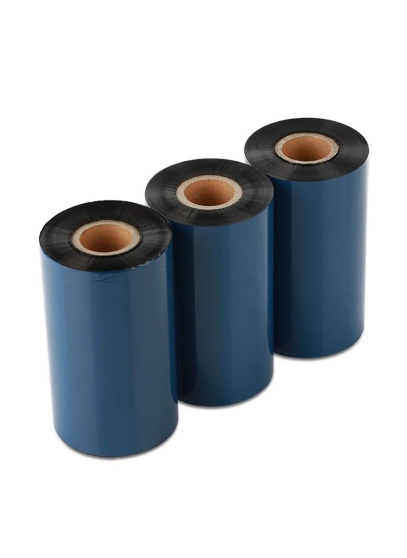 Terabyte - Thermal Transfer Ribbon -1ROLL 4.33" x 984'/110mm x 300m Black Wax Resin Ribbons 1" Core Ink Out (Pack of 2) - Image 1