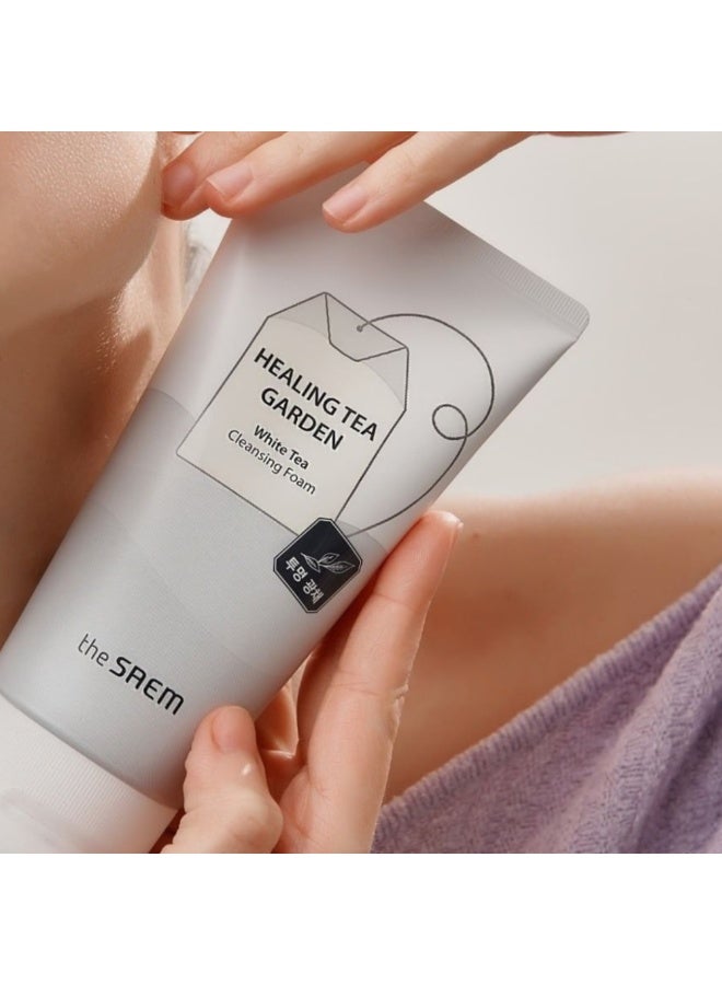 The Saem Healing Tea Garden White Tea Cleansing Foam 150ml - Image 4
