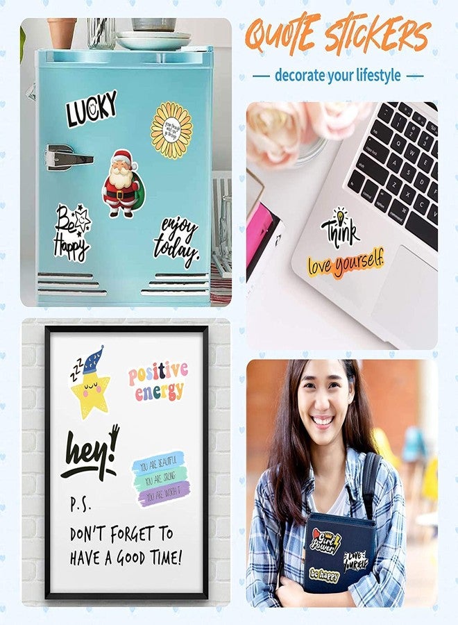 CoCube+ Inspirational Quote Stickers 300pcs, Positive Motivational Stickers for Students, Teachers, Planners, Employees, Colorful Waterproof Aesthetic Sticker for Laptop, Water Bottles, Journal, Whiteboard - Image 2