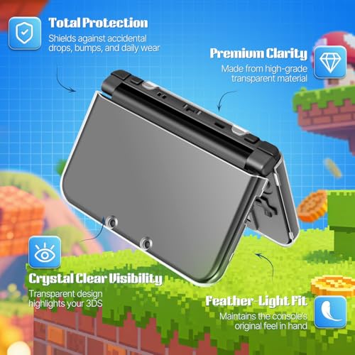 TNP Products TNP Case Compatible with [ New Nintendo 3DS XL LL 2015 ] - Ultra Clear Crystal Transparent Hard Shell Protective Case Cover Skin [New Modified Hinge-Less Design] - Image 5