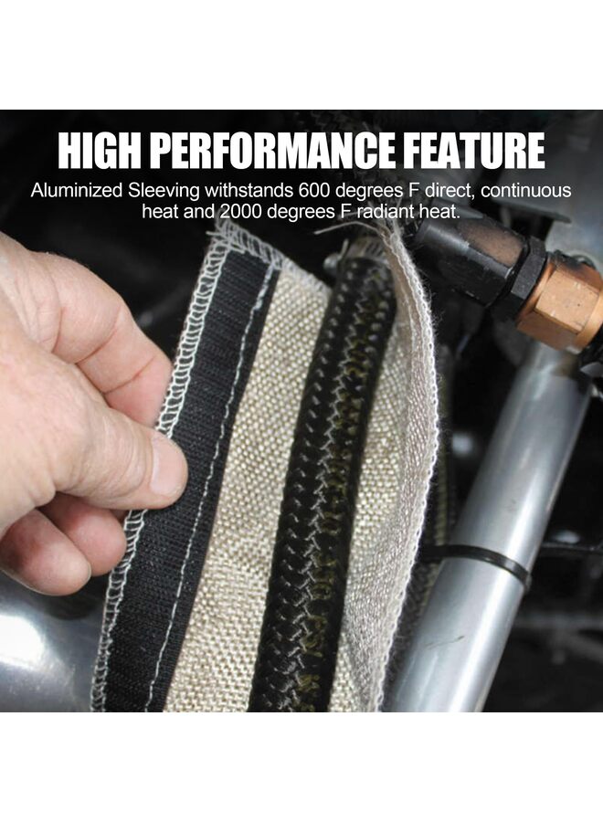 درع حراري، غلاف مطلي بالألمنيوم، درع حراري، أنابيب وأسلاك زيت، (قطر فيلكرو 10 مم/15 مم/35 مم) (الحجم: 10) - Image 3