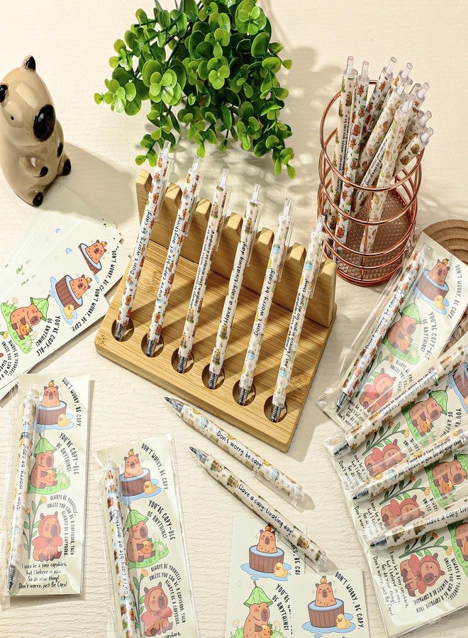 Dunzoom 48 Sets Capybara Party Favors Bulk 0.5mm Cute Capybara Mechanical Pencils with Bookmarks Cartoon Retractable Pencils Employee Appreciation Gifts for Coworkers Teachers Office Staff Nurses Gifts - Image 4