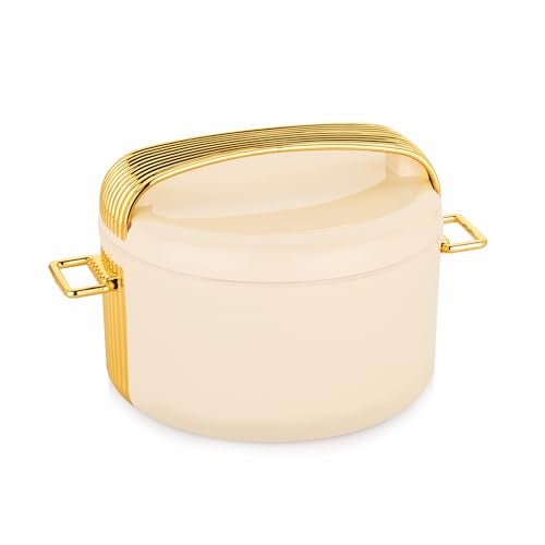 WARMEO Majestic Inner Stainless Steel Casserole 1200ml Ivory | PU Insulated | BPA Free | Food Grade | Easy to Carry | Easy to Store | Chapati | Roti | Curd Maker - Image 1