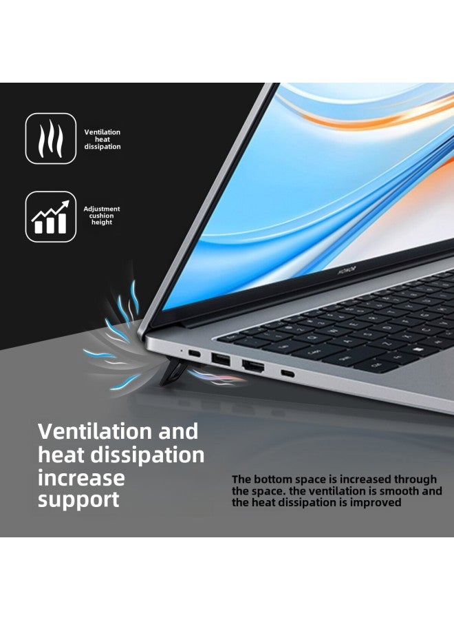 Invisible Notebook Stand Desktop Elevated Radiator Bracket Pad High Notebook Base Portable Foot Pad Bracket-Color:Silver Second Gear  - Image 5