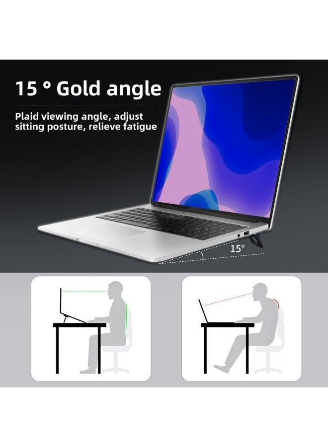 Invisible Notebook Stand Desktop Elevated Radiator Bracket Pad High Notebook Base Portable Foot Pad Bracket-Color:Silver Second Gear  - Image 3