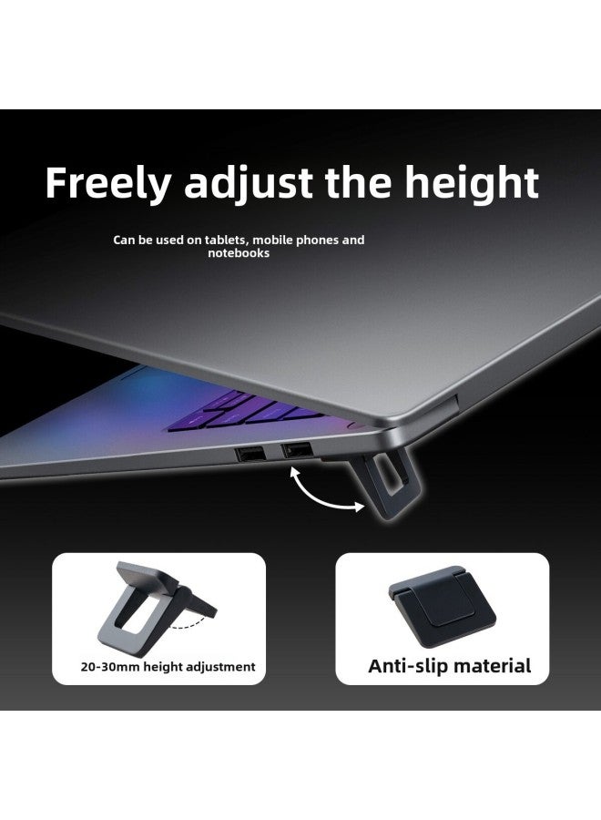 Invisible Notebook Stand Desktop Elevated Radiator Bracket Pad High Notebook Base Portable Foot Pad Bracket-Color:Silver Second Gear  - Image 4