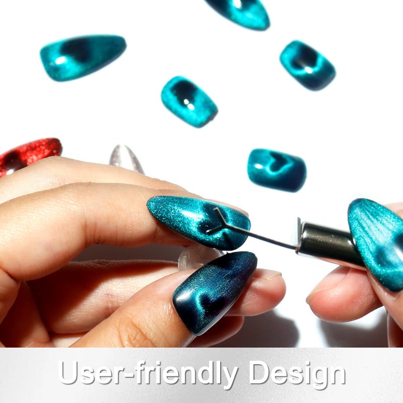 Allstarry Heart Magnet for Nails, Heart Cat Eye Magnet for Nails 4pcs Y-shaped Guide with Strong Magnet for Cat Eye Gel Polish Flexible DIY Nail Cat Eye Magnet for Cat Eye Gel Polish Nail Art Salon - Image 5