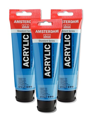 Amsterdam Standard Series Acrylic Tube 120ml Primary Cyan 572 17095722 - Image 1