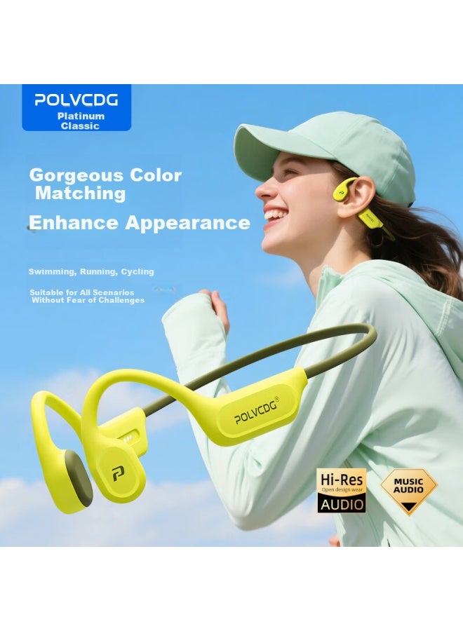 Polvcdg X9 Bone Conduction Swimming Headphones, Sports Bluetooth Headphones, Open-style Non-in Running Cycling Fitness-specific Waterproof Sweat-resistant Long Battery Life Call Noise Reduction Ear-hook Headphones - Image 2